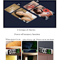Miniatyrbild 4 av 5: LED Digital Väckarklocka Snooze Temperatur Datum Visning USB