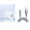 Miniatyrbilde 1 av 5: Todelt sett (lader + Apple datakabel), laderledning USB fas