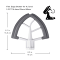 Miniatyrbillede 2 af 5: 4,5 - 5 Quart Flex Edge Stirrer til KitchenAid Vertikal Blender