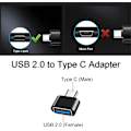 Pikkukuva 2 / 5: USB C - USB -sovitin (4 kpl), OTG USB C - USB -sovitin, USB-naaras - USB C -uros
