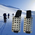 Miniatyrbillede 2 af 5: Par isgreb, trækklamper til gang, 26 skridsikre, holdbare sne støvlebetræk, vinter isgreb, issøm, stigjern til klatring, bjergbestigning støvler, udendørs