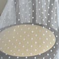 Vit enfärgad spetsfönsterskärm 135*230cm - stånggenomföring, en del
