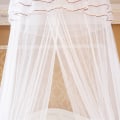 Miniatyrbilde 2 av 5: (Hvit) Dome Myggnetting, Elegant Blonder Prinsessehimmel Sengetøy w