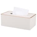 Läder Näsdukslåda, Rektangulär Näsdukslåda Näsdukslåda, B x D x H: 25 x 13,5 x 9,5 cm (Beige)