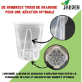 Miniatyrbillede 3 af 5: Sæt med 3 orkidépotter i transparent stiv plast, diameter 16 cm