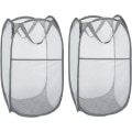 Miniatyrbilde 1 av 5: Klesvaskurv [Sett med 2] Sammenleggbare klesvaskurver Pop Up Mesh