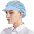 Miniatyrbillede 3 af 5: 3-pak mesh kokkehuetter - blå, unisex køkkenhatte med mesh, egnet til værksted, fabrik, køkken, catering, bageri