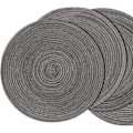 Pikkukuva 5 / 5: Harmaa 38 cm - 6 kpl punottu polypropeeni- ja puuvillapaikka