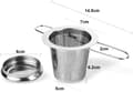 Miniatyrbilde 2 av 5: 1 stk rustfritt stål tefilter med fint hull og sammenleggbart design,