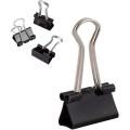 Miniatyrbild 2 av 5: Svart 12-pack dokumentklämmor 25 mm multifunktionsklämmor för papper