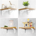 Miniatyrbilde 4 av 5: Folding Bracket 400mm, 2 stk. Svart Folding Console Bracket, Folding Shelf Brackets Load, Heavy Duty Retractable Foldi