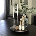 Miniatyrbild 5 av 5: Silver Ljusstakar Set om 3 för avsmalnande ljus, dekorativa burkar