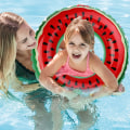 Miniatyrbillede 2 af 5: Oppustelig vandmelon svømmering til børn, pool flydering til