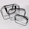 Miniatyrbillede 2 af 5: 3 i 1 gaveposer Transparent PVC rejsetaske Vandtæt Multifun