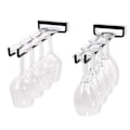 Miniatyrbillede 1 af 5: Sort - 2 Jern Glas Holdere til Vægmonteret Glas Display Wi