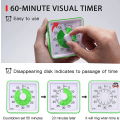 Miniatyrbillede 2 af 5: Grøn visuel analog timer, lydløs nedtælling, også til tidsstyring