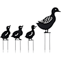 Miniatyrbillede 1 af 5: 4 stk. dyresilhuet havepynt til haven, hul havepynt
