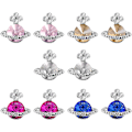 Miniatyrbillede 1 af 5: 10 stk. planet negle sten, legering diamant krystal charme luksus