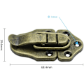Miniatyrbillede 2 af 5: Sæt med 8 - Bronze Toggle Clasp Latches Vintage Retro Latch Toggle