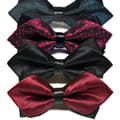 10 spisse slips i skinn for menn (polyester)