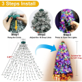 Miniatyrbillede 2 af 5: Lighted Christmas Tree Garland 280 LEDs, LED Christmas Tree Garla