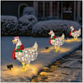 Miniatyrbillede 3 af 5: Lysende kylling, dekorativ havebunke LED juleornament