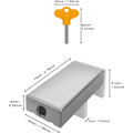Miniatyrbillede 2 af 5: 2 stk. med nøgle aluminiumslegering dørrammesikkerhedslås justerbar B