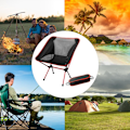 Pikkukuva 2 / 5: Ultralight Ulkoilmataittuva Kuu Tuolit Kannettava Kalastusleiri
