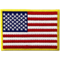 Miniatyrbilde 1 av 4: Set med 5 amerikanske USA-flagg brodert borrelås-feste