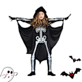 Miniatyrbillede 3 af 5: Halloween Børnetøj Kappe Flagermus Kappe Heks Kranie Co