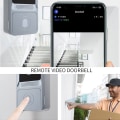 Miniatyrbilde 4 av 5: Grå - Trådløs videodørklokke, Wi-Fi smart videodørklokke, natt