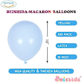 Miniatyrbillede 3 af 5: 100 stk. blå ballon 10 tommer lyserød pastel ballon Macaron latex ballon og festartikler