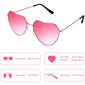 Miniatyrbillede 2 af 5: 2 par Hippie Specs Briller Hjerteformede Solbriller til Hippie F