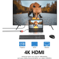 Miniatyrbilde 3 av 4: (Rød) Switch Dock for Nintendo Switch OLED, 3-i-1 TV-adapter med 4K HDMI, USB 3.0-port, 65W Type-C PD-lading, bærbar reiseadapter for Nintendo Switch/Switch OLED