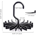 Miniatyrbilde 2 av 5: 4 stk 360 graders roterende skjerfhenger justerbar twirl slipsholder