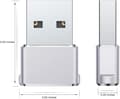 Pikkukuva 2 / 5: USB C - naar USB A -adapter, 3-pack, type C -oplaadkabel C