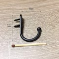 Miniatyrbillede 2 af 5: 10 stk. Enkeltkroge Sorte Vægkroge Knagerække Sort Monteret med