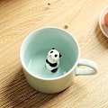 Miniatyrbillede 2 af 5: Keramiske krus til mælk, kaffe, te 3D dyre morgenmadskop,