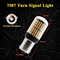 Pikkukuva 3 / 5: 2 kpl Amber 7507 Led-polttimo Ei Hyper Flash 1156 BAU15S PY21W Tu