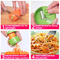 Miniatyrbilde 2 av 5: 1 stk. bærbar grønnsaksspiralizer, spiral grønnsakskutter, grønnsaksspiralizer