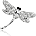 Miniatyrbillede 1 af 5: Dyre Brosche, Dragonfly Brosche, Dyreformet Krystal Broscher, R
