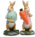 Påskeharedekorasjon, Vårhjem Dekor Harefigurer (Påske Brun Hare 2 Stykker)