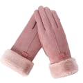 Miniatyrbillede 1 af 5: Dame Vinter Varme Handsker Touch Screen Ruskind Tyk For