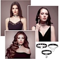 Miniatyrbilde 4 av 5: 1 stk. Hjerteformet tema skinn choker punk choker justerbar