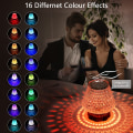 Miniatyrbillede 5 af 5: Krystalbordslampe, berøringsfølsom RGB LED-sengelampe, berøring
