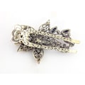 Miniatyrbilde 3 av 4: Todelt sett (gul + lilla, ca 10 cm langt) kronblad hårnål,C