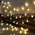 LED-ljussträng, rund kula, liten sträng, batterilampa, C