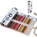 Miniatyrbillede 1 af 5: Canvas blyantpose, 72 huller blyantpose, farvet blyantpose Mu