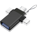 Miniatyrbilde 1 av 5: 3 i 1 OTG-adapter, USB C til USB 3.0 hunnadapter, Lightning t