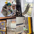 Miniatyrbillede 3 af 5: Søgræs måtte til fugle, naturligt græs vævet net hængekøje
